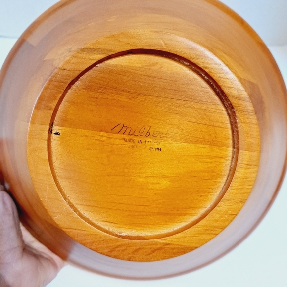 Milbern Wooden Salad Bowl Serving Set 5 Pieces - Picture 3 of 6